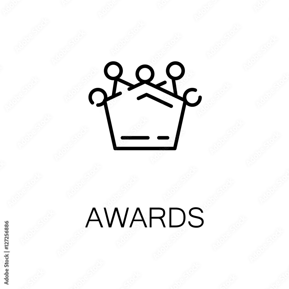 Award flat icon or logo for web design.