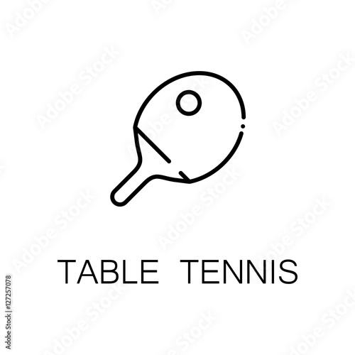 Table tennis flat icon or logo for web design.