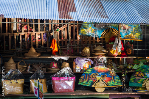 Ratchaburi,Thailand - November, 12, 2016 : Souvenir shop at Damn