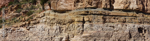 Detail, geological layers of sedimentary rock