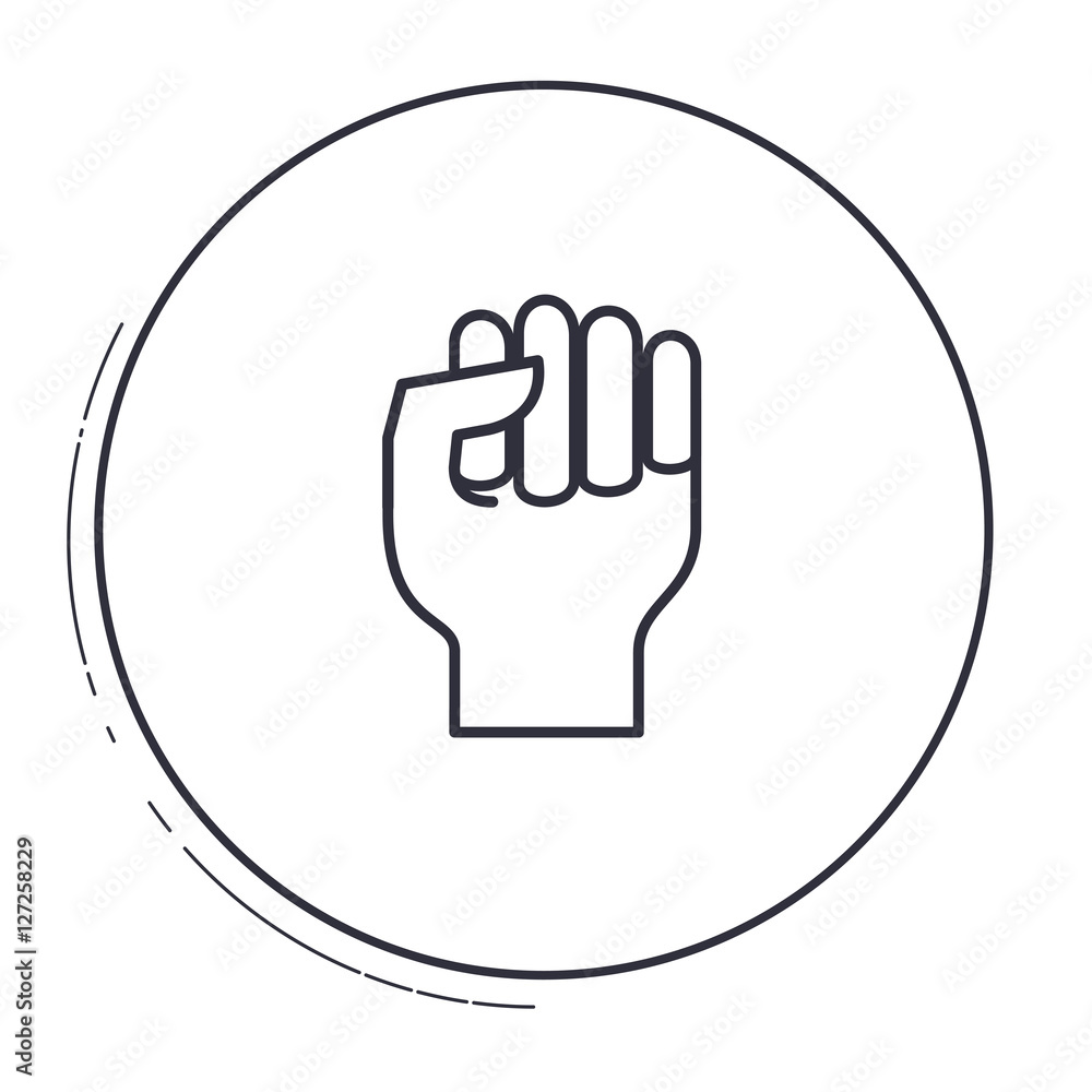 Hand gesture icon. Palm human people and communication theme. Isolated design. Vector illustration Hand gesture icon. Palm human people and communication theme. Isolated design. Vector illustration