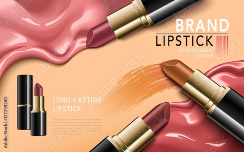 Glamorous lipsticks ads