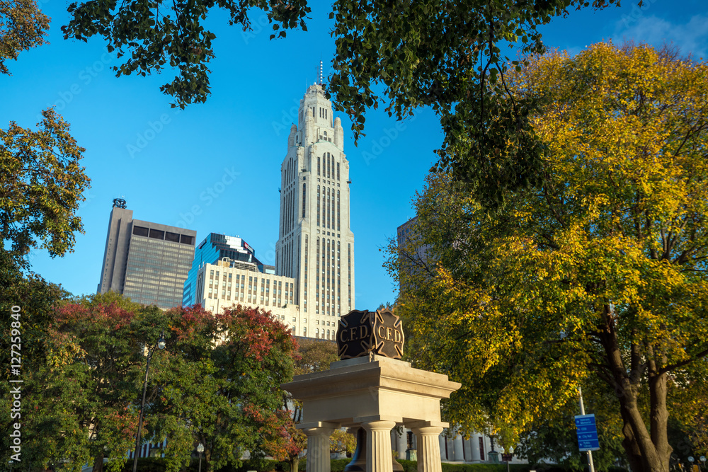 Obraz premium Downtown Columbus Ohio skyline