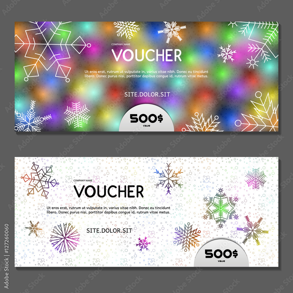 Gift voucher. Vector, illustration.