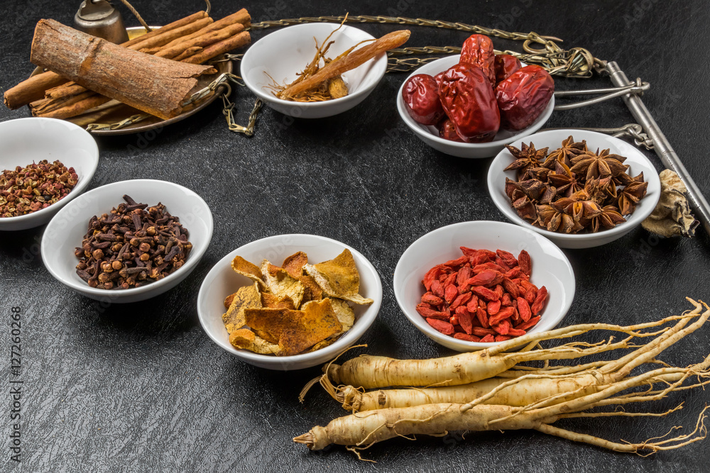 朝鮮人参と漢方　薬膳　健康食 Chinese medicine and ginseng