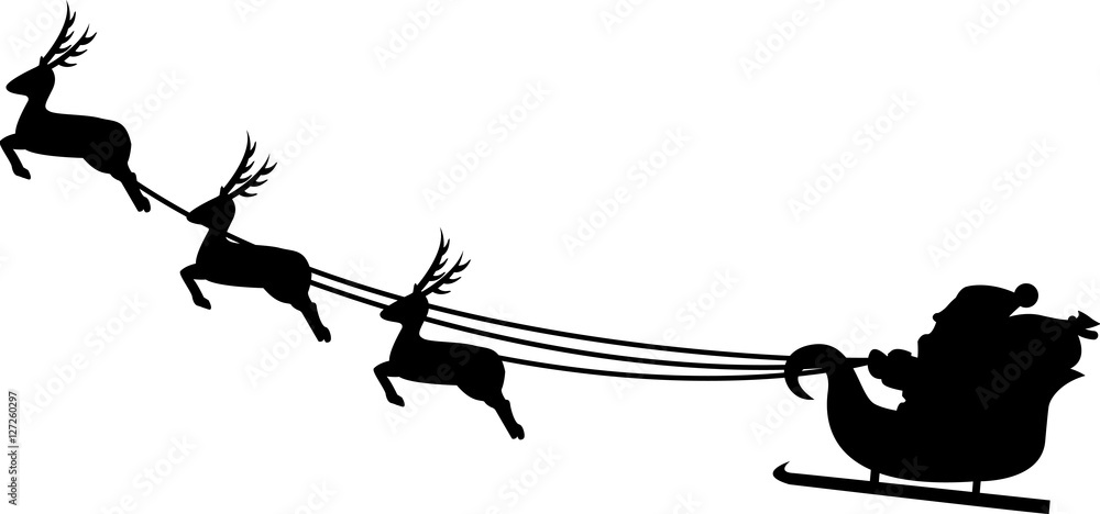 サンタクロース シルエット Stock Illustration Adobe Stock サンタクロース シルエット Stock Illustration Adobe Stock