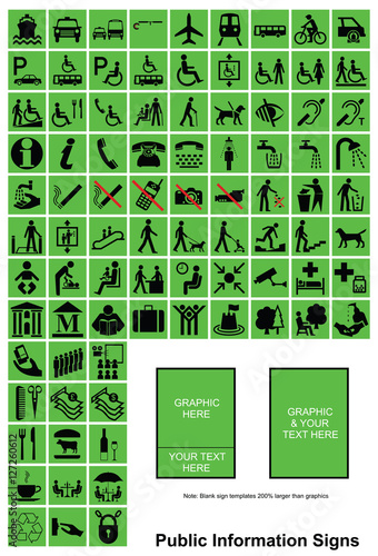 Green make your own Public Information sign 