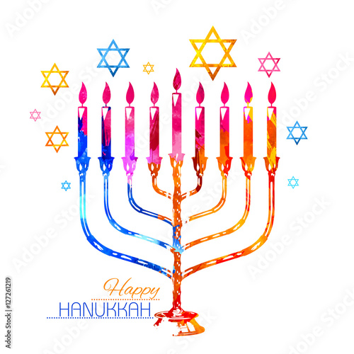Happy Hanukkah, Jewish holiday background