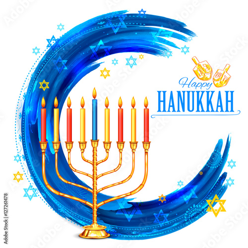 Happy Hanukkah, Jewish holiday background