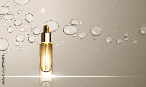 Collagen serum bottle skincare treatment design