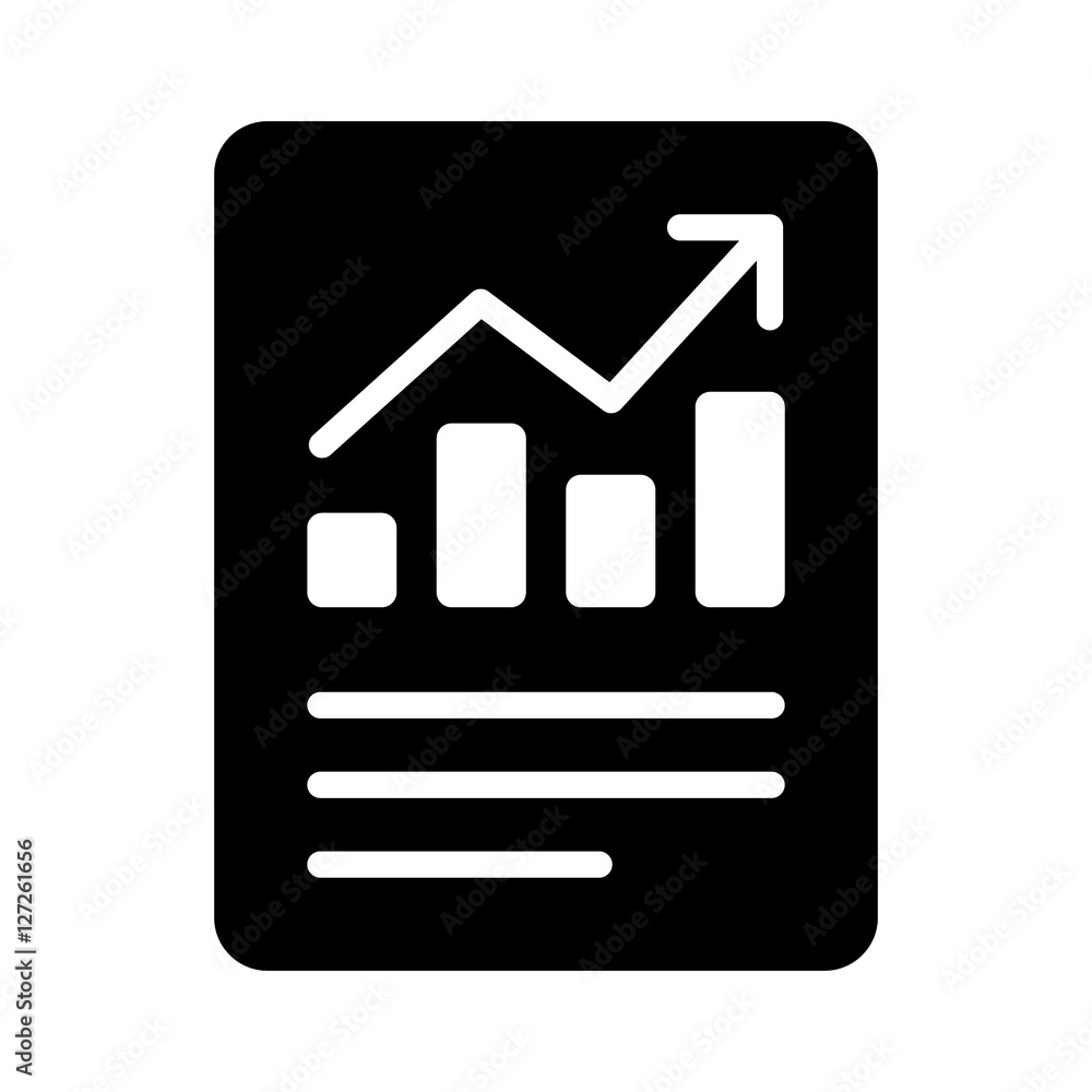 Financial report or income statement flat icon for apps and websites Financial report or income statement flat icon for apps and websites