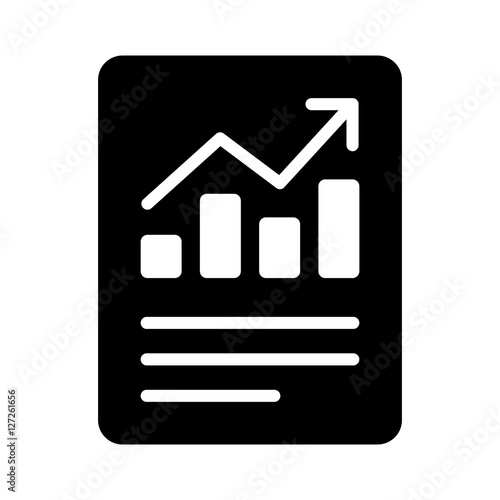 Financial report or income statement flat icon for apps and websites