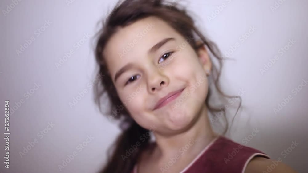 Portrait of preschooler girl with open mouth without milk tooth Portrait of preschooler girl with open mouth without milk tooth
