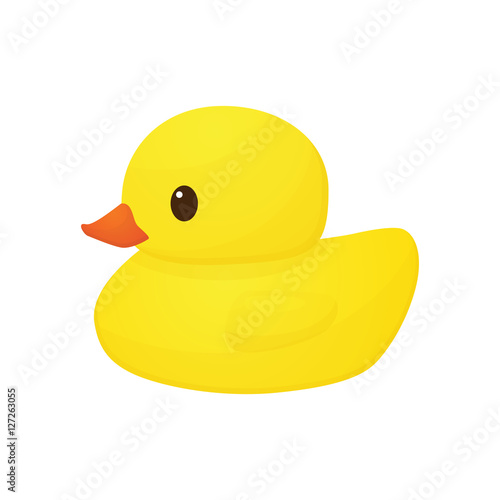 Rubber duck toy vector