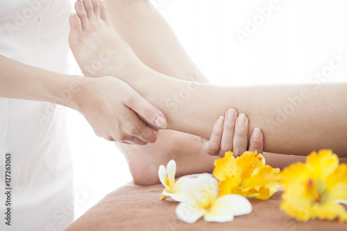 Women's foot massage