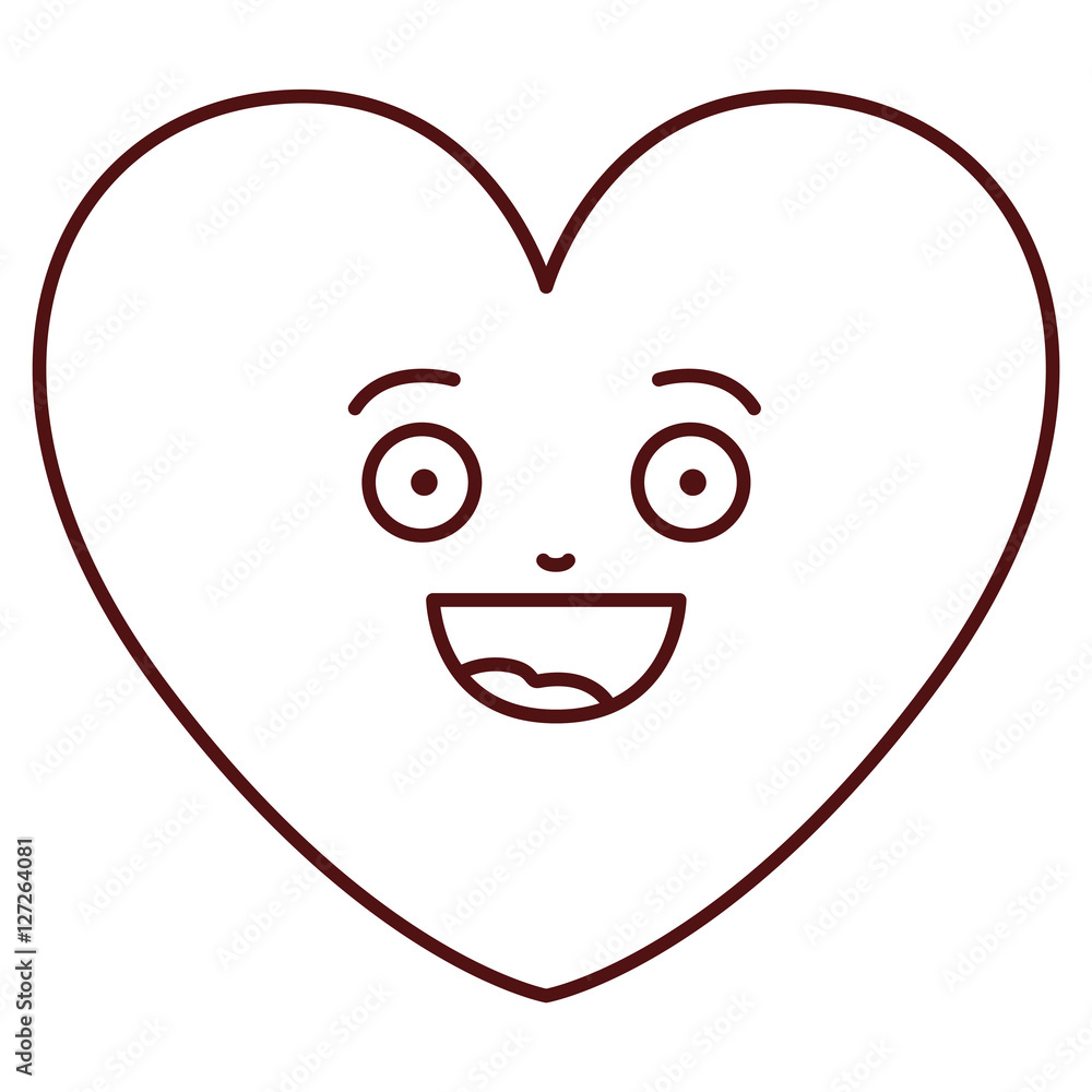 Heart shape cartoon icon. Love passion romantic and health theme. Isolated design. Vector illustration Heart shape cartoon icon. Love passion romantic and health theme. Isolated design. Vector illustration