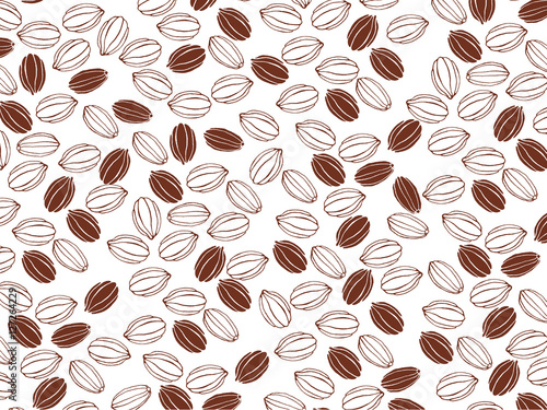 バレンタイン　カカオ柄