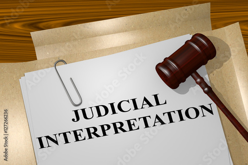 Картината върху платно Judicial Interpretation concept