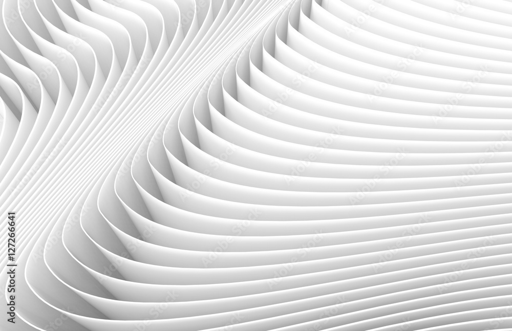 3D rendering wavy paper sheets 3D rendering wavy paper sheets