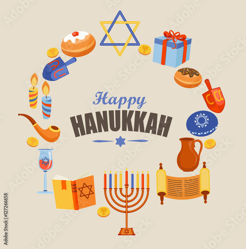 Card for Happy Hanukkah.