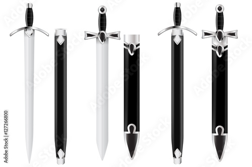 Swords with scabbard photo