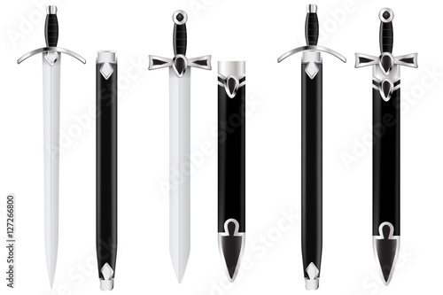 Swords with scabbard