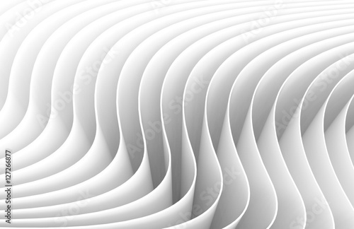 3D rendering wavy paper sheets