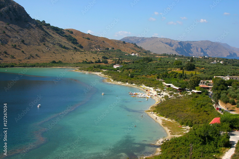 Lake Kourna near Kournas on the island Crete 