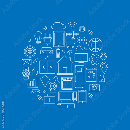 Internet of things icons set