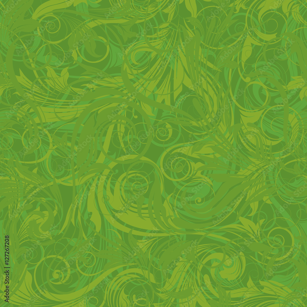 Green seasonal design pattern