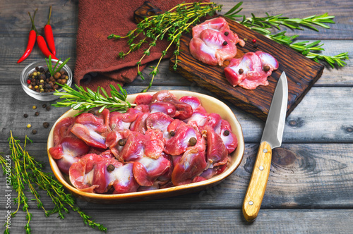 Konstfotografi Bird chicken giblets gizzards