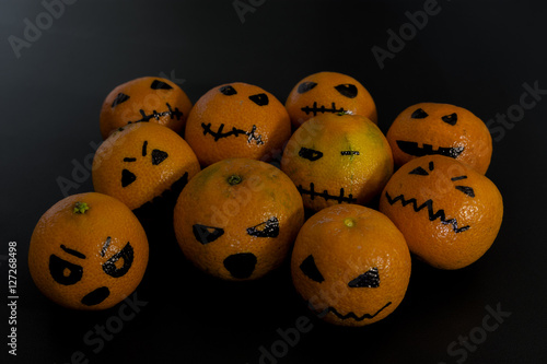Funny Halloween pumpkin tangerines team
