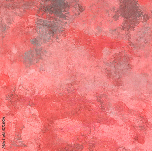 Abstract watercolor hand painted background in red shades 