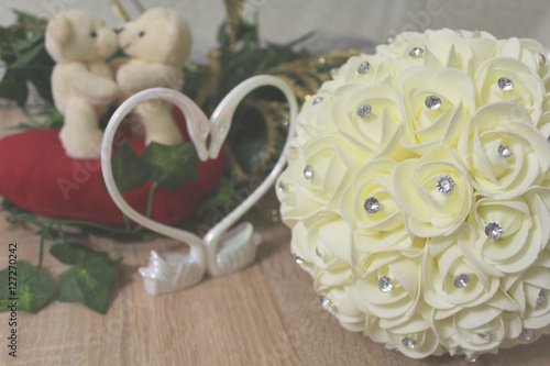 wedding bouquet of roses