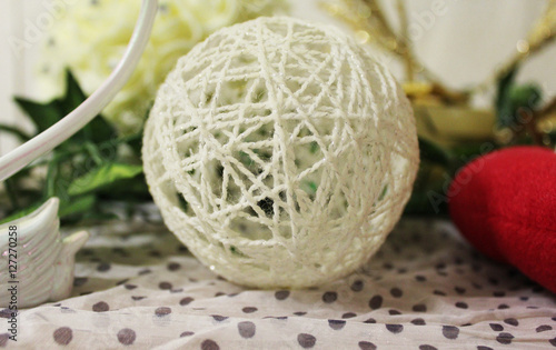 beautiful ball of white thread