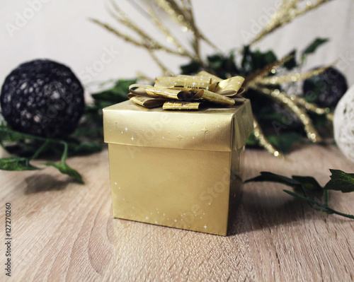 Golden box gift