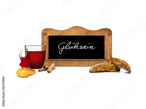 Holzschild Glühwein