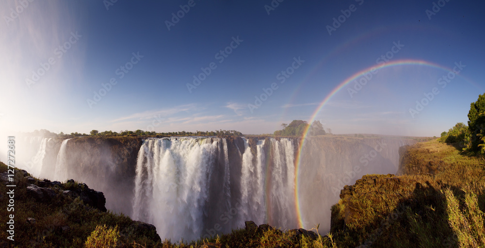 Fototapeta premium Rainbow over Victoria Falls