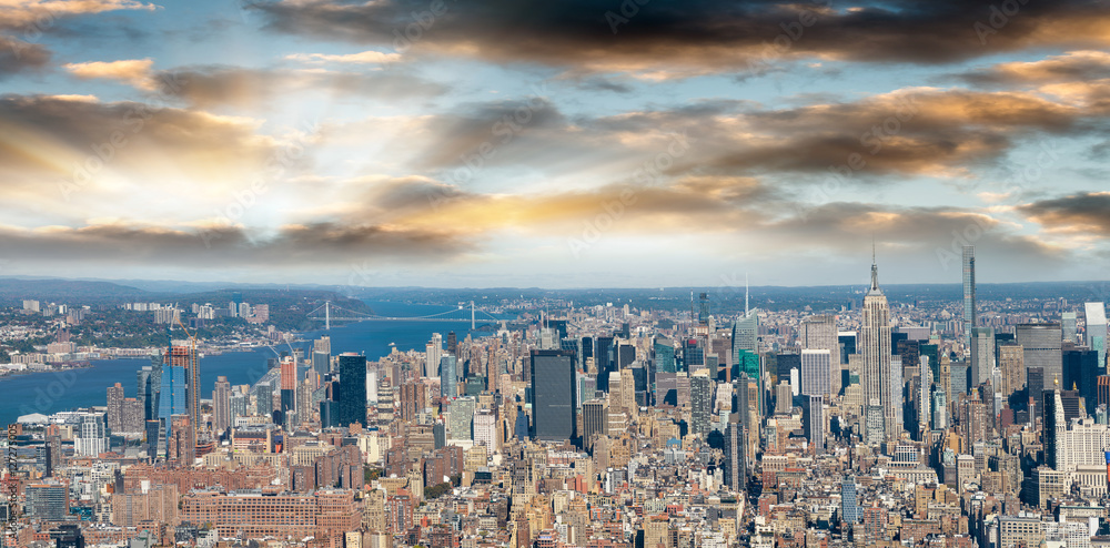 New York City - Aerial view of Manhattan skyline