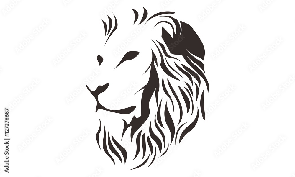 Naklejka premium szablon logo głowy lwa