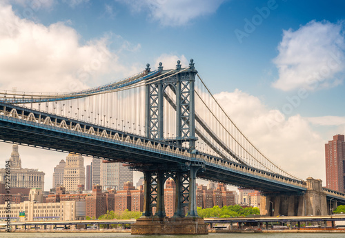 The Manhattan Bridge as seen from underneath, New York City © jovannig