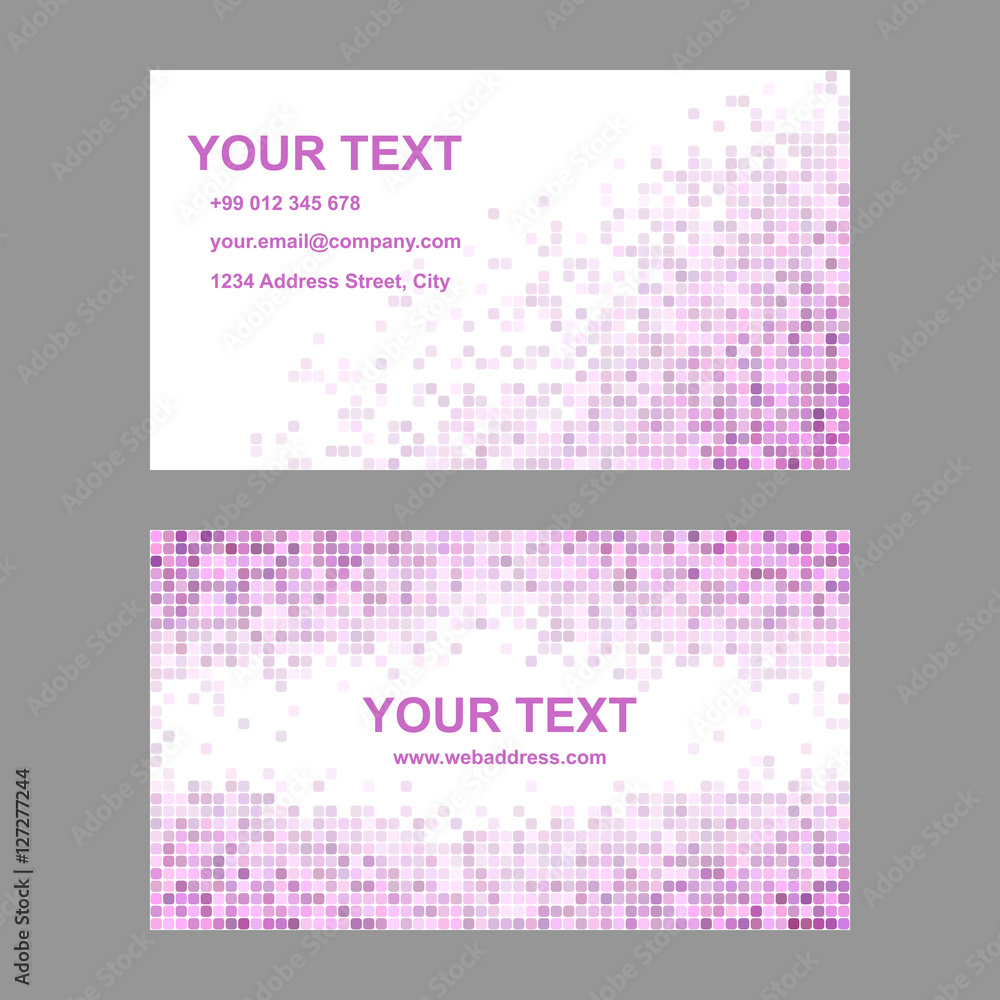 Pink business card template design
