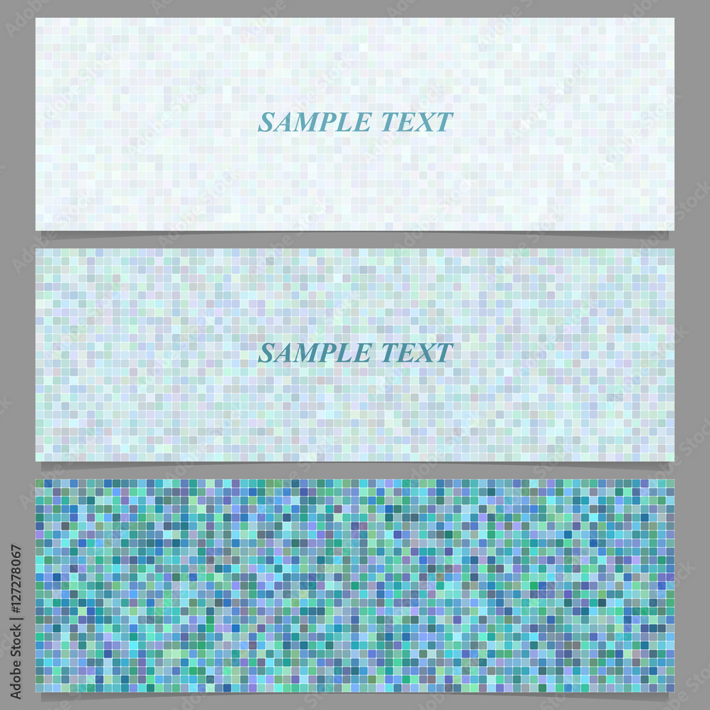 Photography Abstract square mosaic pattern banner set