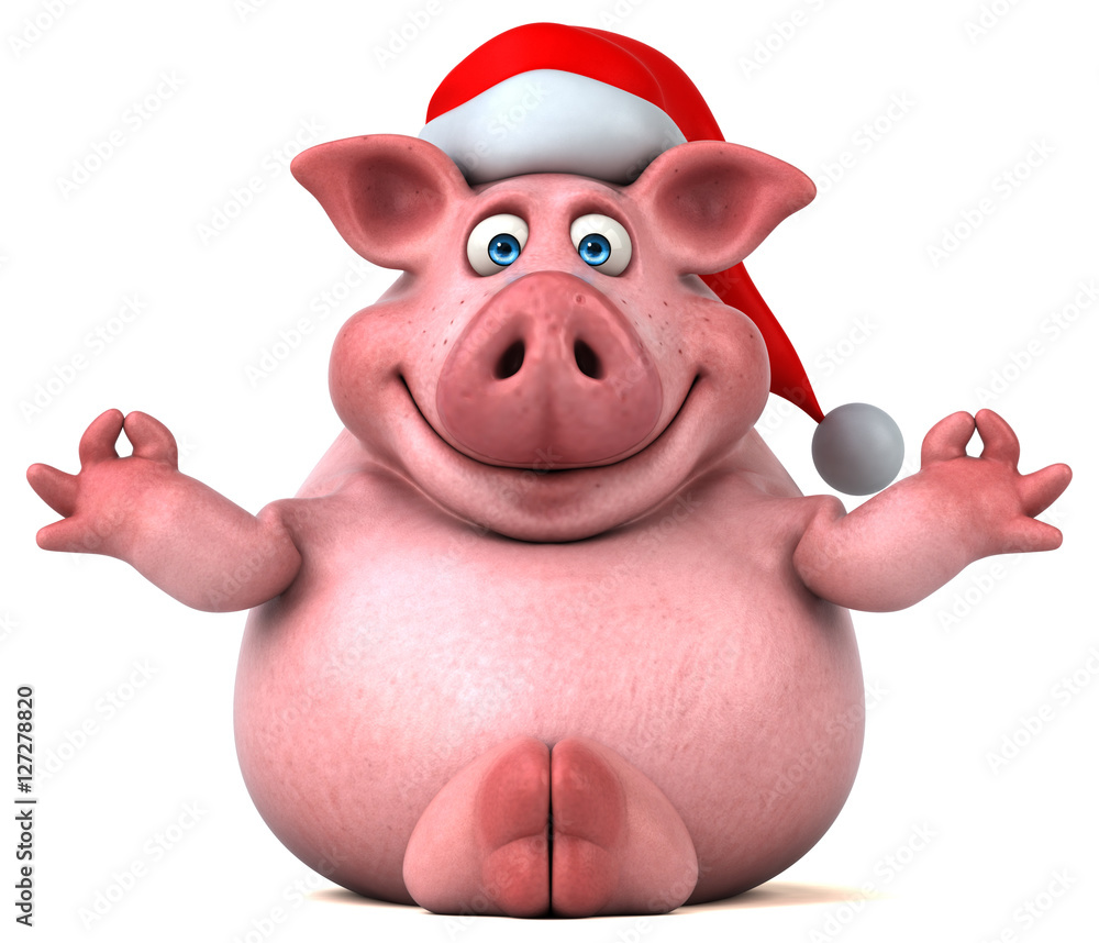 Naklejka premium Fun pig - 3D Illustration