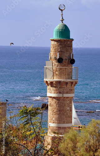 Tel Aviv - Minarett der Al-Bahr-Moschee in Jaffa