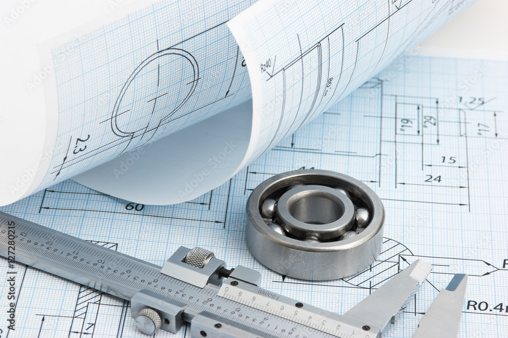 technical drawing and callipers technical drawing and callipers