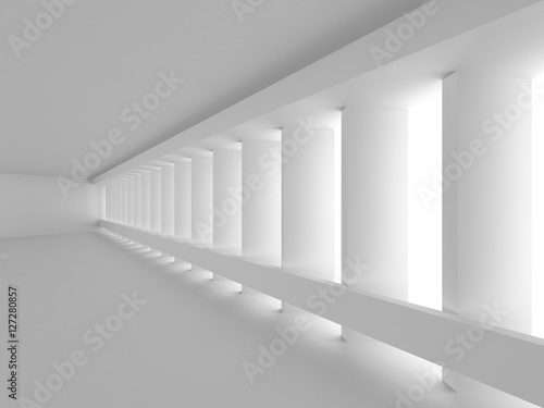 Fototapeta Naklejka Na Ścianę i Meble -  White Interior Background. Abstract Architecture