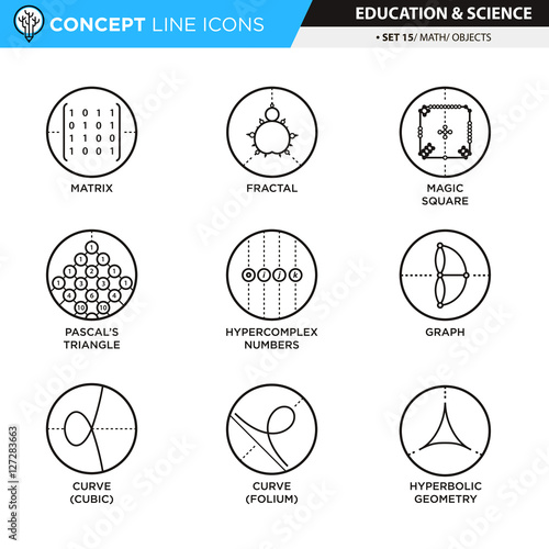 Concept Line Icons Set 14 Math