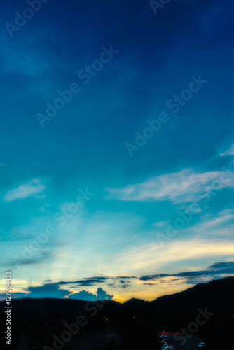 image of mountain and sunset sky.
