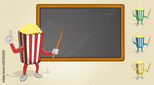 Popcorn Carton Teaching With Blackboard
